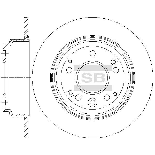 Sangsin SD4141 Диск гальмівний задній невентильований SD4141: Купити в Україні - Добра ціна на EXIST.UA!