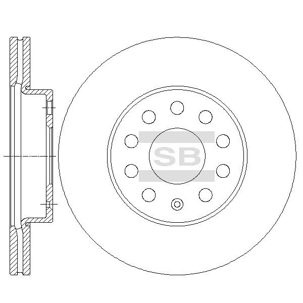Sangsin SD5410 Диск гальмівний передній вентильований SD5410: Купити в Україні - Добра ціна на EXIST.UA!