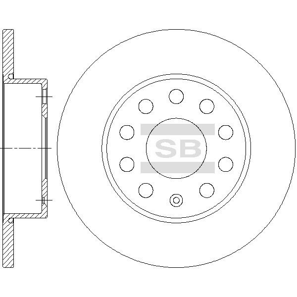 Sangsin SD5412 Диск гальмівний задній невентильований SD5412: Купити в Україні - Добра ціна на EXIST.UA!