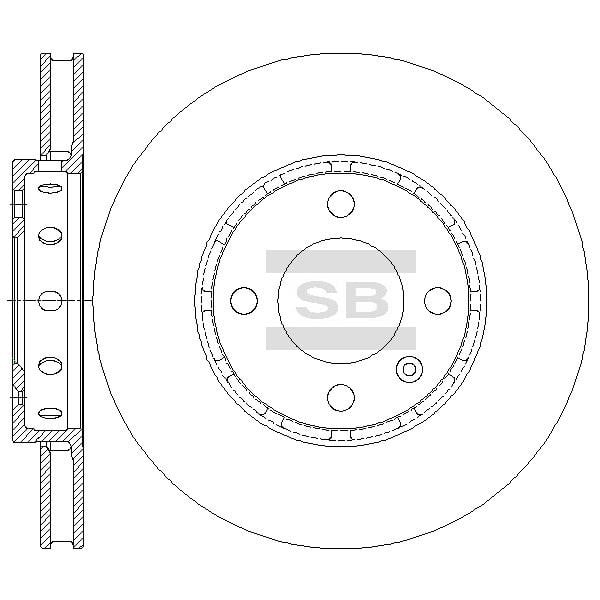 Sangsin SD5415 Диск гальмівний передній вентильований SD5415: Купити в Україні - Добра ціна на EXIST.UA!