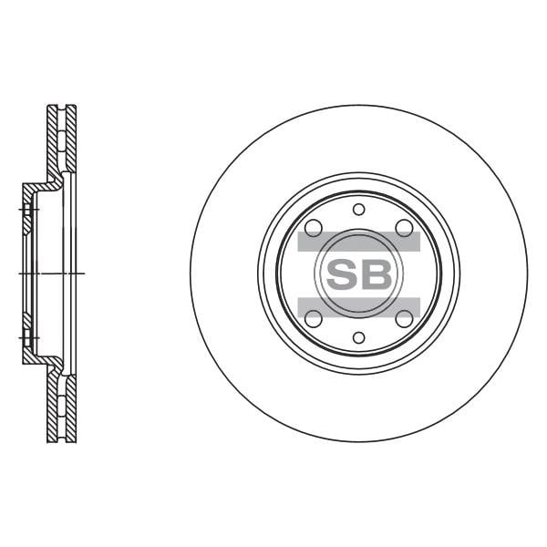 Sangsin SD5502 Диск гальмівний передній вентильований SD5502: Купити в Україні - Добра ціна на EXIST.UA!