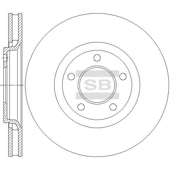 Sangsin SD5525 Диск гальмівний передній вентильований SD5525: Купити в Україні - Добра ціна на EXIST.UA!