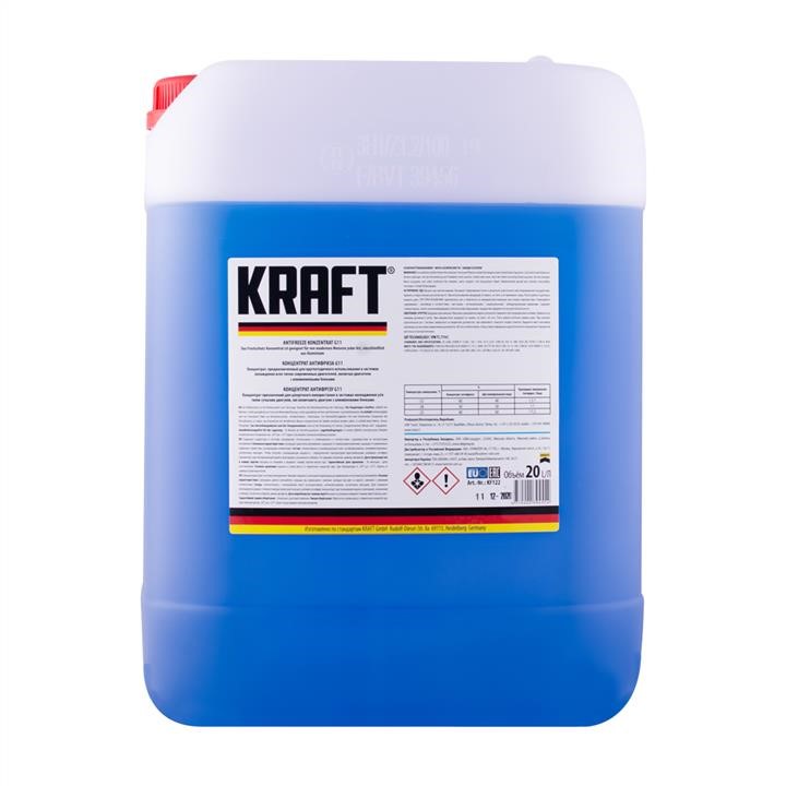 KRAFT Euro KF122 Антифриз-концентрат KRAFT G11 синій, -80°C, 20 л KF122: Купити в Україні - Добра ціна на EXIST.UA!