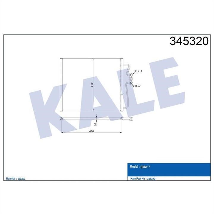 Kale Oto Radiator 345320 Радіатор кондиціонера (Конденсатор) 345320: Купити в Україні - Добра ціна на EXIST.UA!