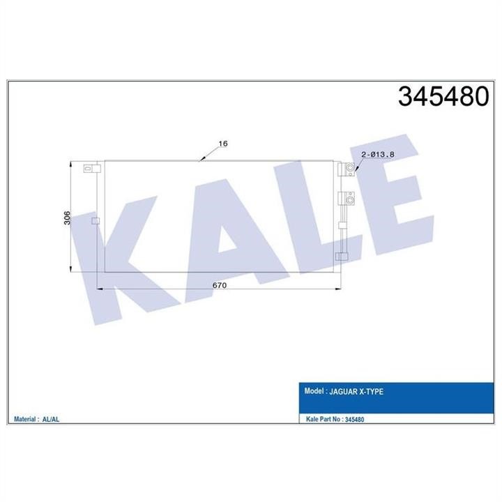 Kale Oto Radiator 345480 Радіатор кондиціонера (Конденсатор) 345480: Купити в Україні - Добра ціна на EXIST.UA!