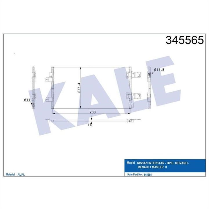 Kale Oto Radiator 345565 Радіатор кондиціонера (Конденсатор) 345565: Купити в Україні - Добра ціна на EXIST.UA!
