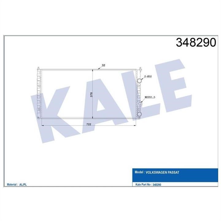 Kale Oto Radiator 348290 Радіатор охолодження двигуна 348290: Купити в Україні - Добра ціна на EXIST.UA!