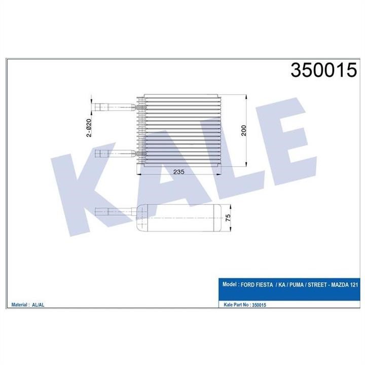 Kale Oto Radiator 350015 Випарювач кондиціонеру 350015: Купити в Україні - Добра ціна на EXIST.UA!