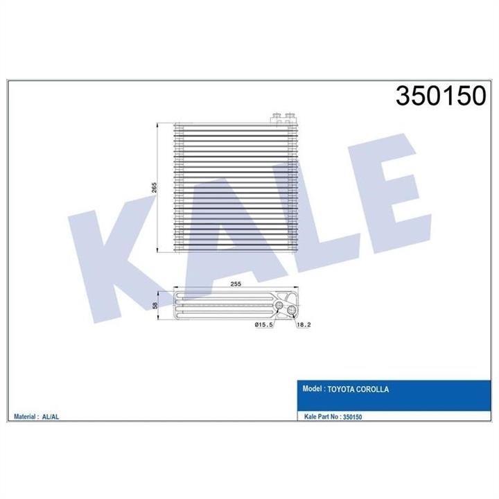 350150 Kale Oto Radiator Испаритель кондиционера