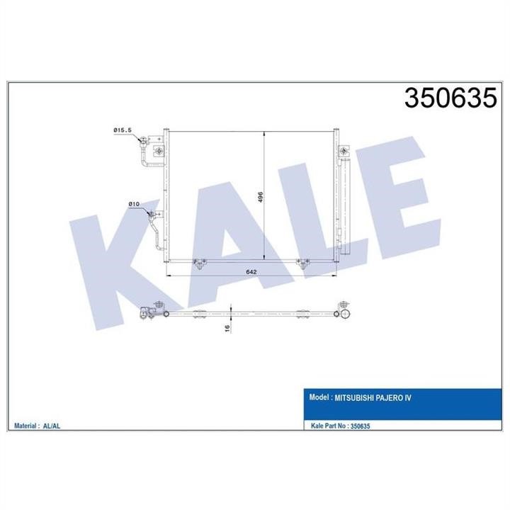 Kale Oto Radiator 350635 Радіатор кондиціонера (Конденсатор) 350635: Купити в Україні - Добра ціна на EXIST.UA!