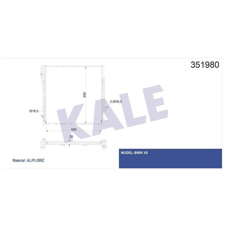 Kale Oto Radiator 351980 Радіатор охолодження двигуна 351980: Купити в Україні - Добра ціна на EXIST.UA!