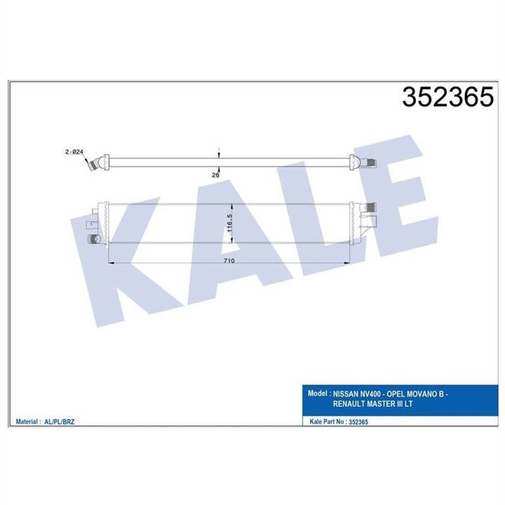 Kale Oto Radiator 352365 Радіатор охолодження двигуна 352365: Купити в Україні - Добра ціна на EXIST.UA!