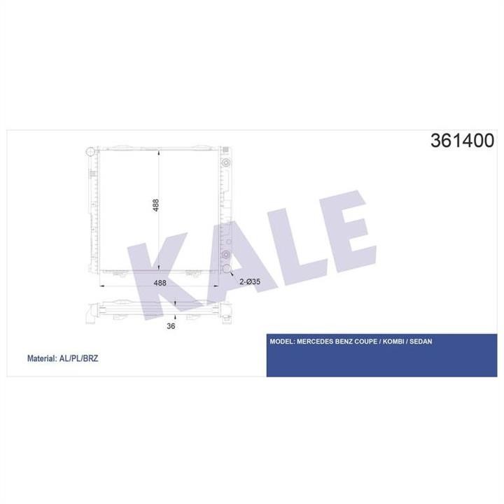 Kale Oto Radiator 361400 Радіатор охолодження двигуна 361400: Купити в Україні - Добра ціна на EXIST.UA!