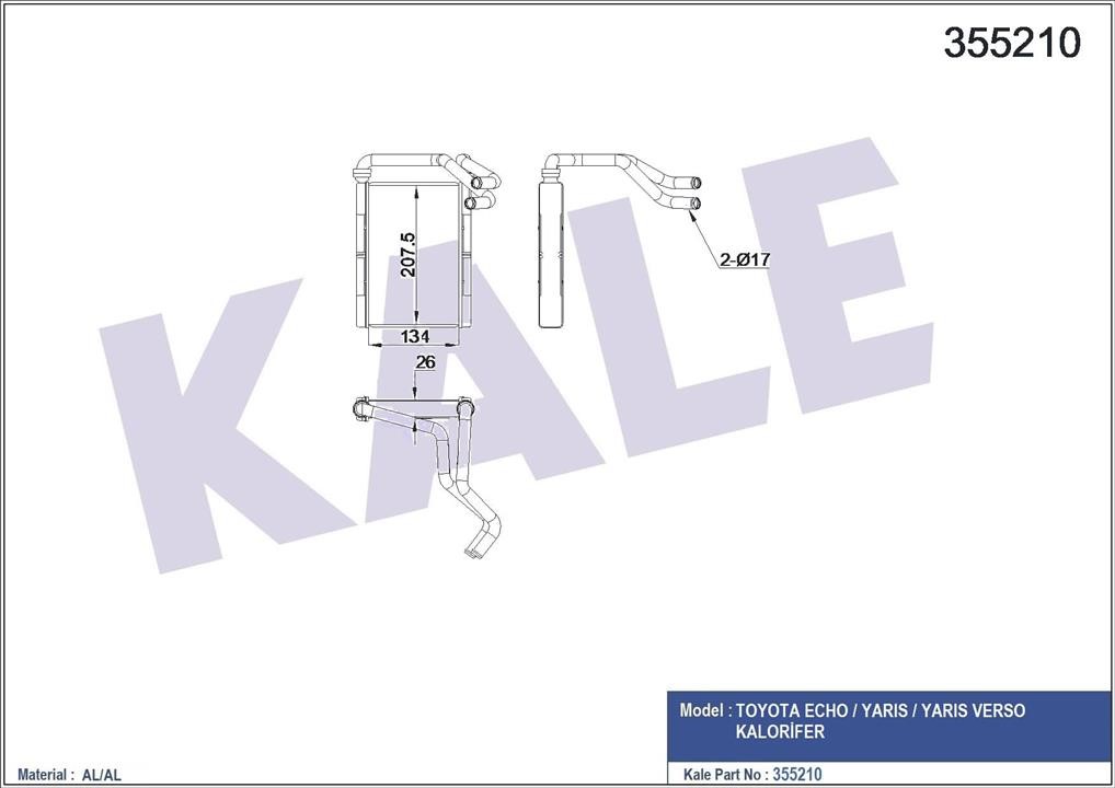 Kale Oto Radiator 355210 Радіатор опалювача салону 355210: Купити в Україні - Добра ціна на EXIST.UA!