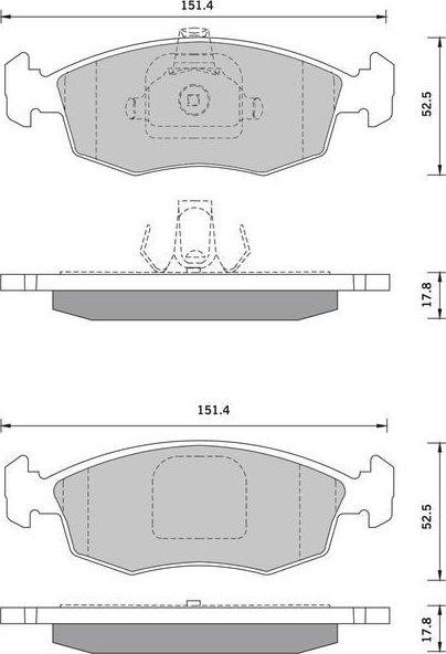 StarLine BD S370 Гальмівні колодки, комплект BDS370: Приваблива ціна - Купити в Україні на EXIST.UA!