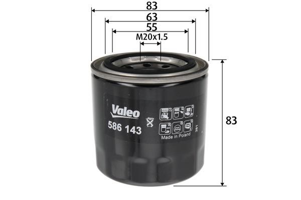 Valeo 586143 Фільтр масляний 586143: Купити в Україні - Добра ціна на EXIST.UA!