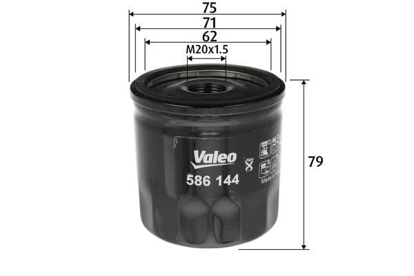 Valeo 586144 Фільтр масляний 586144: Купити в Україні - Добра ціна на EXIST.UA!