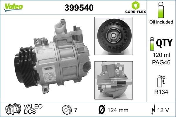 Valeo 399540 Компресор кондиціонера 399540: Купити в Україні - Добра ціна на EXIST.UA!