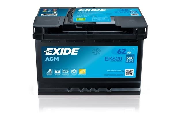 Exide EK620 Акумулятор Exide AGM 12В 62Аг 680А(EN) R+ EK620: Приваблива ціна - Купити в Україні на EXIST.UA!