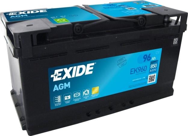 Батарея аккумуляторная Exide Start-Stop AGM 12В 95Ач 850А(EN) R+ Exide EK960