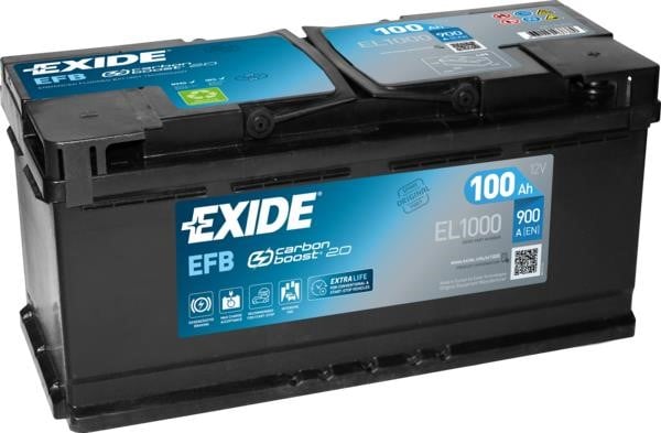 Exide EL1000 Акумулятор Exide EFB Start-Stop 12В 100Аг 900А(EN) R+ EL1000: Купити в Україні - Добра ціна на EXIST.UA!