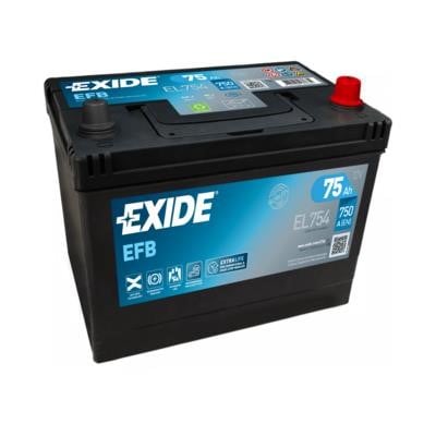 Exide EL754 Акумулятор Exide EFB 12В 75Аг 750А(EN) R+ EL754: Приваблива ціна - Купити в Україні на EXIST.UA!