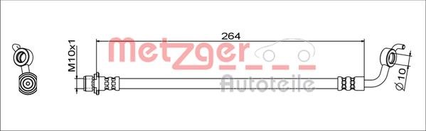 Metzger 4111660 Гальмівний шланг 4111660: Купити в Україні - Добра ціна на EXIST.UA!