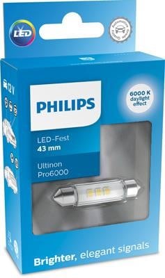 Philips 11866CU60X1 Лампа світлодіодна Philips Ultinon Pro6000 LED Festoon (C5W) 12В 1Вт 11866CU60X1: Приваблива ціна - Купити в Україні на EXIST.UA!
