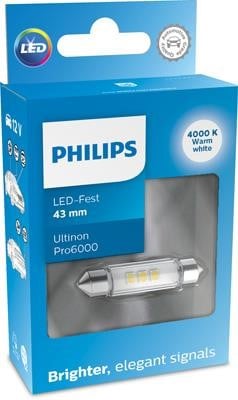 Philips 11866WU60X1 Лампа світлодіодна Philips Ultinon Pro6000 LED Festoon (C5W) 12В 1Вт 11866WU60X1: Купити в Україні - Добра ціна на EXIST.UA!