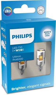 Philips 11961WU60X2 Лампа світлодіодна Philips Ultinon Pro6000 LED T10 (W5W) 12В 0,9Вт 11961WU60X2: Приваблива ціна - Купити в Україні на EXIST.UA!