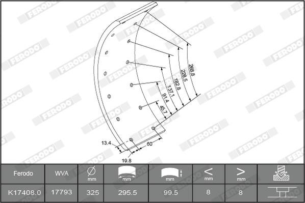 Ferodo K17408.1-F3653 Накладки гальмівні, комплект K174081F3653: Купити в Україні - Добра ціна на EXIST.UA!