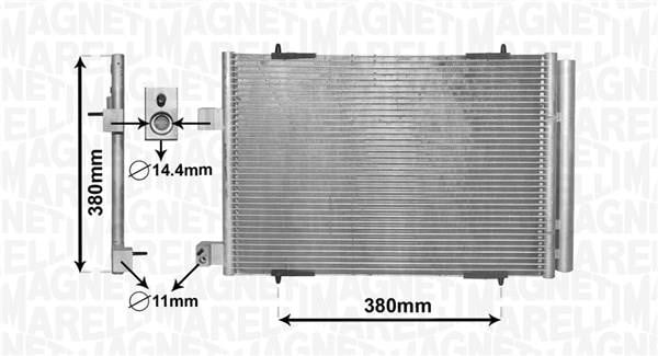 Magneti marelli 350203855000 Радіатор кондиціонера 350203855000: Купити в Україні - Добра ціна на EXIST.UA!