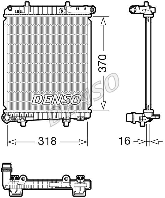 DENSO DRM07062 Радіатор охолодження двигуна DRM07062: Купити в Україні - Добра ціна на EXIST.UA!
