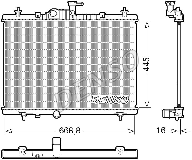 DENSO DRM23118 Радіатор охолодження двигуна DRM23118: Купити в Україні - Добра ціна на EXIST.UA!