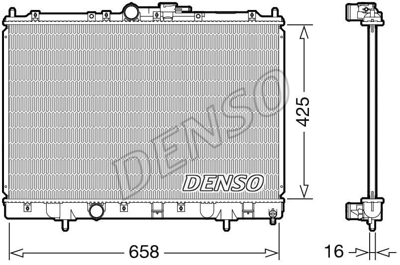 DENSO DRM45051 Радіатор охолодження двигуна DRM45051: Купити в Україні - Добра ціна на EXIST.UA!