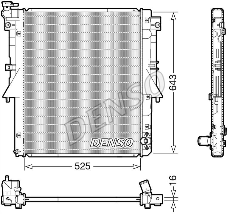 DENSO DRM45054 Радіатор охолодження двигуна DRM45054: Купити в Україні - Добра ціна на EXIST.UA!