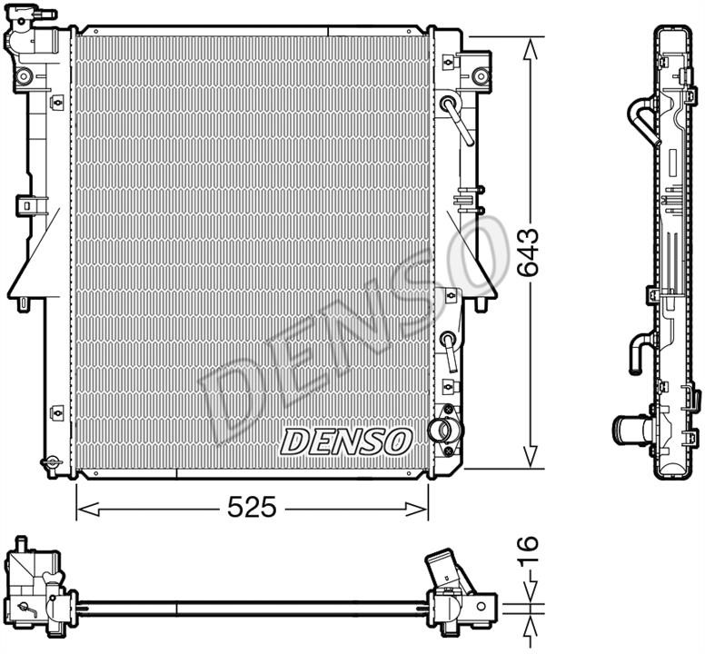 DENSO DRM45055 Радіатор охолодження двигуна DRM45055: Купити в Україні - Добра ціна на EXIST.UA!
