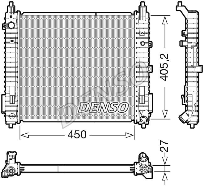 DENSO DRM46071 Радіатор охолодження двигуна DRM46071: Купити в Україні - Добра ціна на EXIST.UA!