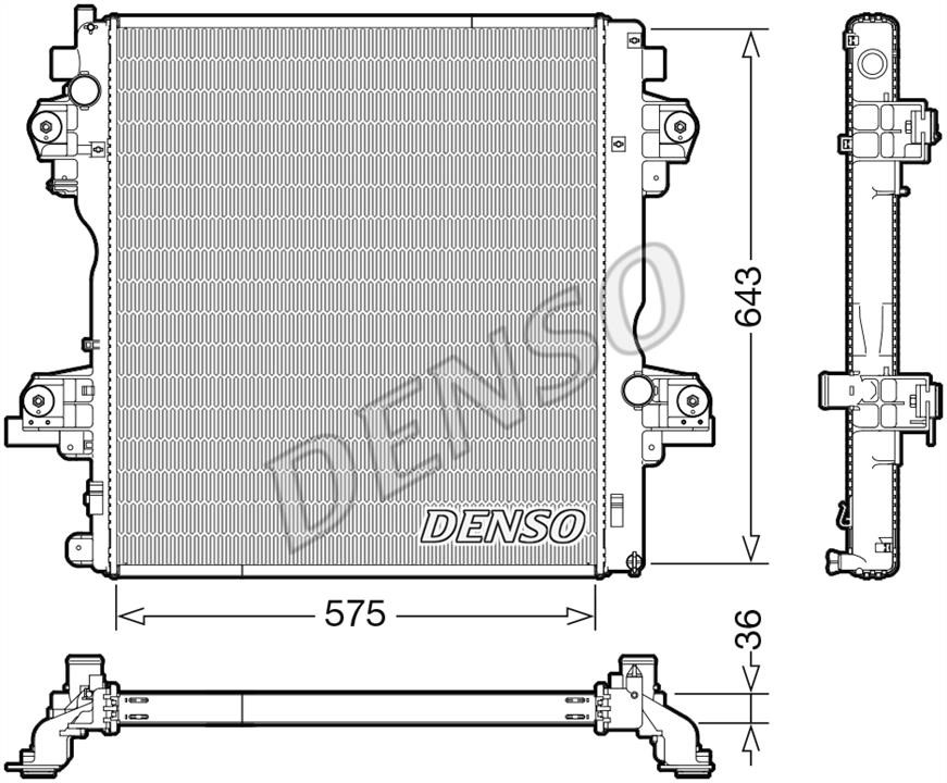 DENSO DRM50140 Радіатор охолодження двигуна DRM50140: Купити в Україні - Добра ціна на EXIST.UA!
