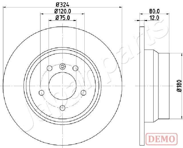 Japanparts DP-0138C Диск гальмівний задній вентильований DP0138C: Купити в Україні - Добра ціна на EXIST.UA!