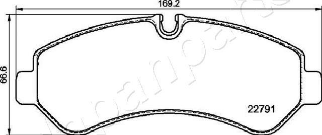 PP0536AF Japanparts Тормозные колодки дисковые, комплект