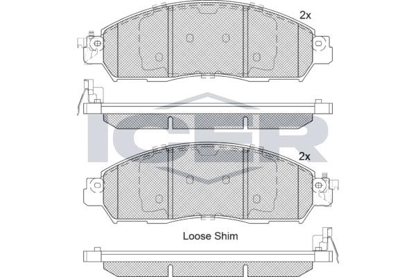 Icer 182249 Гальмівні колодки, комплект 182249: Купити в Україні - Добра ціна на EXIST.UA!