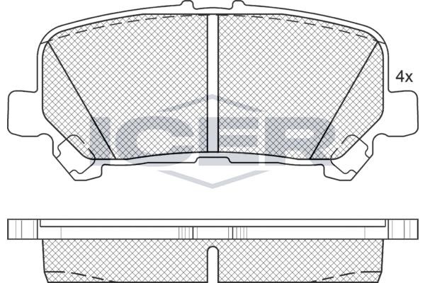 Icer 182409 Гальмівні колодки, комплект 182409: Купити в Україні - Добра ціна на EXIST.UA!