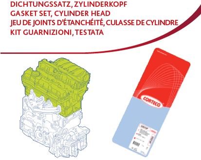 Corteco 418686P Прокладки ГБЦ, комплект 418686P: Приваблива ціна - Купити в Україні на EXIST.UA!