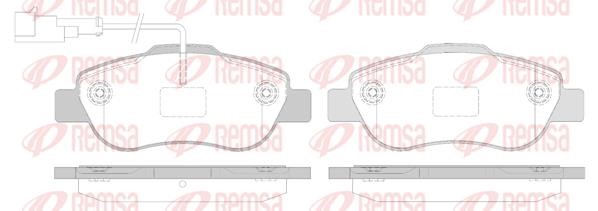 Remsa 1100.12 Гальмівні колодки передні, комплект 110012: Купити в Україні - Добра ціна на EXIST.UA!
