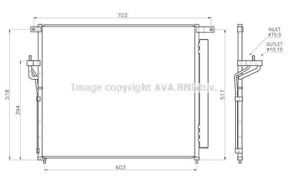 FD5706D AVA Радиатор кондиционера