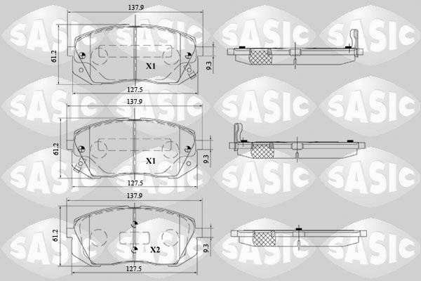 Sasic 6216157 Гальмівні колодки, комплект 6216157: Купити в Україні - Добра ціна на EXIST.UA!