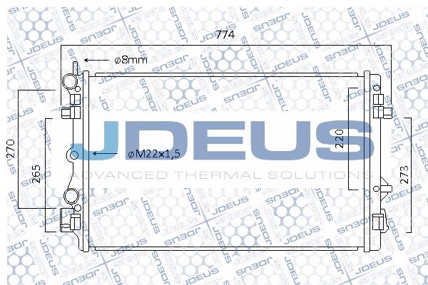 J. Deus 025M30 Радіатор охолодження двигуна 025M30: Купити в Україні - Добра ціна на EXIST.UA!
