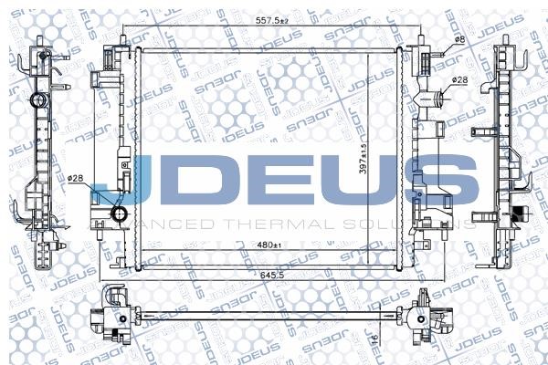 J. Deus M-0750030 Радіатор, система охолодження двигуна M0750030: Приваблива ціна - Купити в Україні на EXIST.UA!