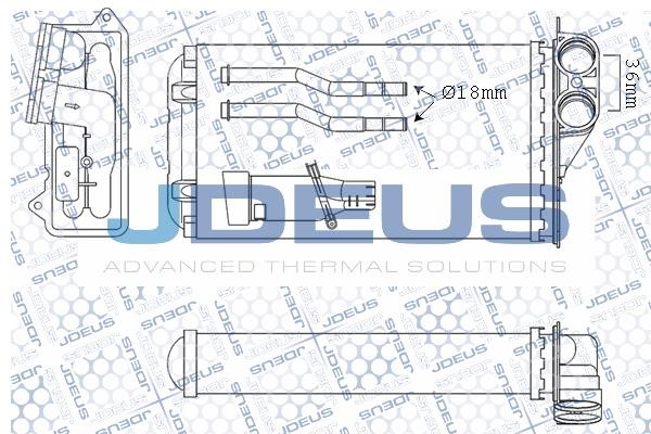 J. Deus M-2070160 Теплообмінник, система опалення салону M2070160: Купити в Україні - Добра ціна на EXIST.UA!